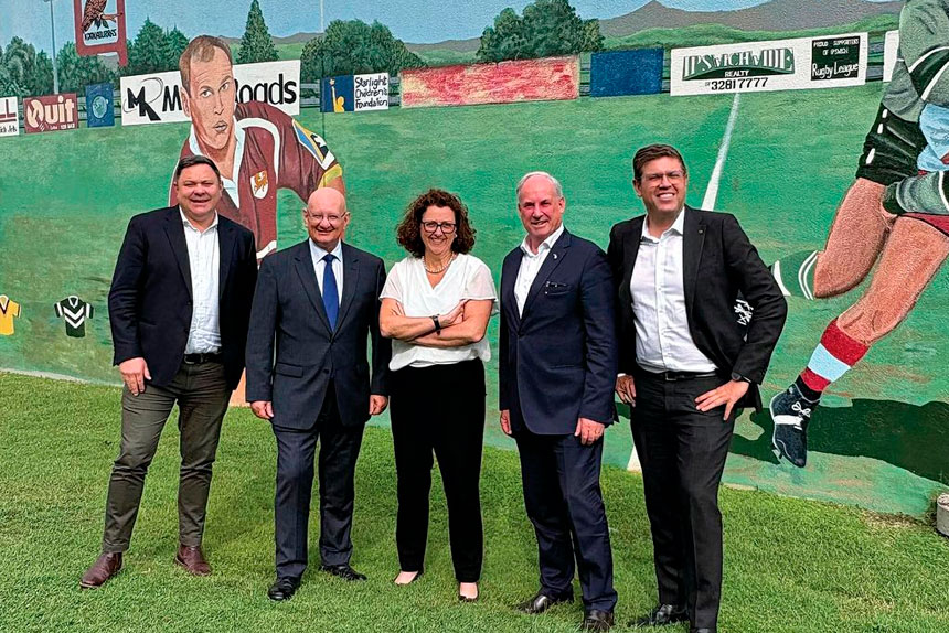 INQUIRING MINDS: Federal Member for Blair Shayne Neumann, second from left, with the parliamentary inquiry committee who visited Ipswich to review the 2025 Federal Election campaign.