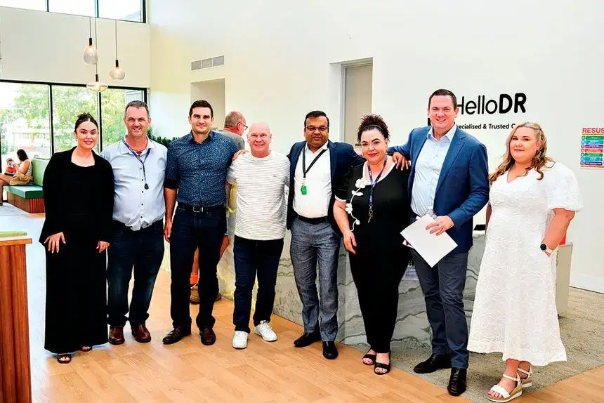 PROUD MOMENT: Dr Niraj Shekhawatia is joined by special guests at the opening.