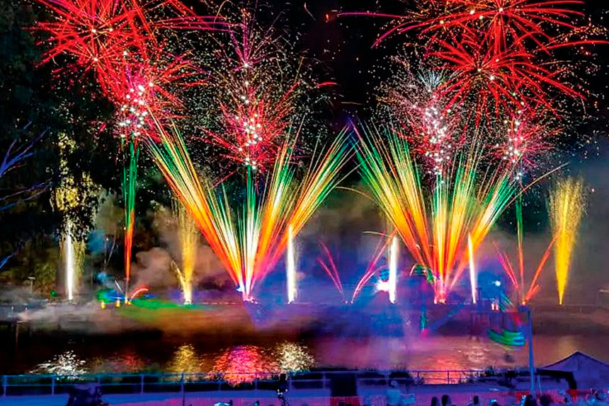 The night sky will light up with fireworks.