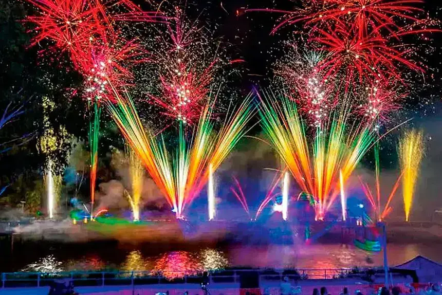 The night sky will light up with fireworks.