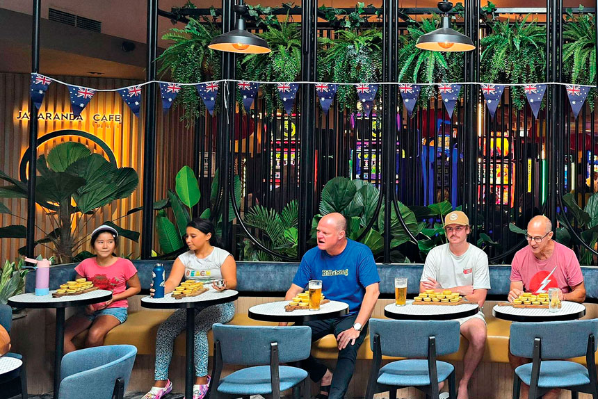 COOL IDEA : The cold pie challenge is one of the novelty eating competitions.