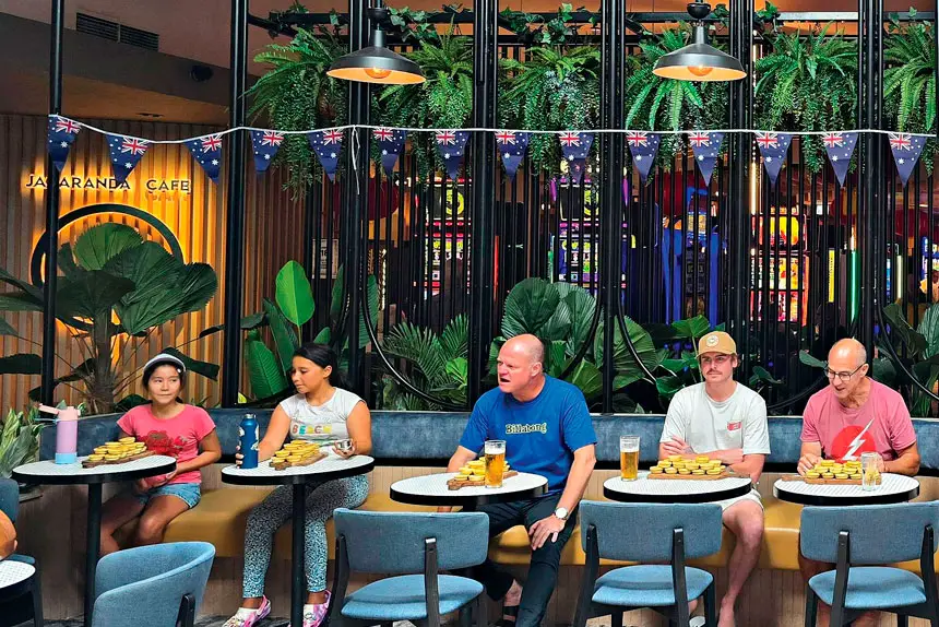 COOL IDEA : The cold pie challenge is one of the novelty eating competitions.