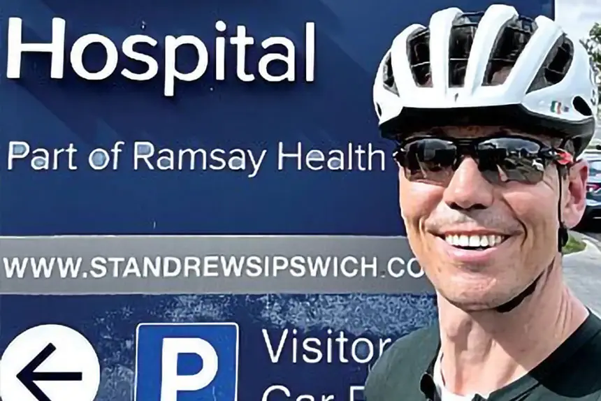 Dr James Lee is ready to ride.