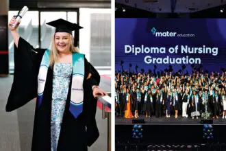 GIVING BACK: Lucy Newman is among a record 173 students who graduated from Mater Education’s Diploma of Nursing program on January 22 – a milestone moment for the health workforce.