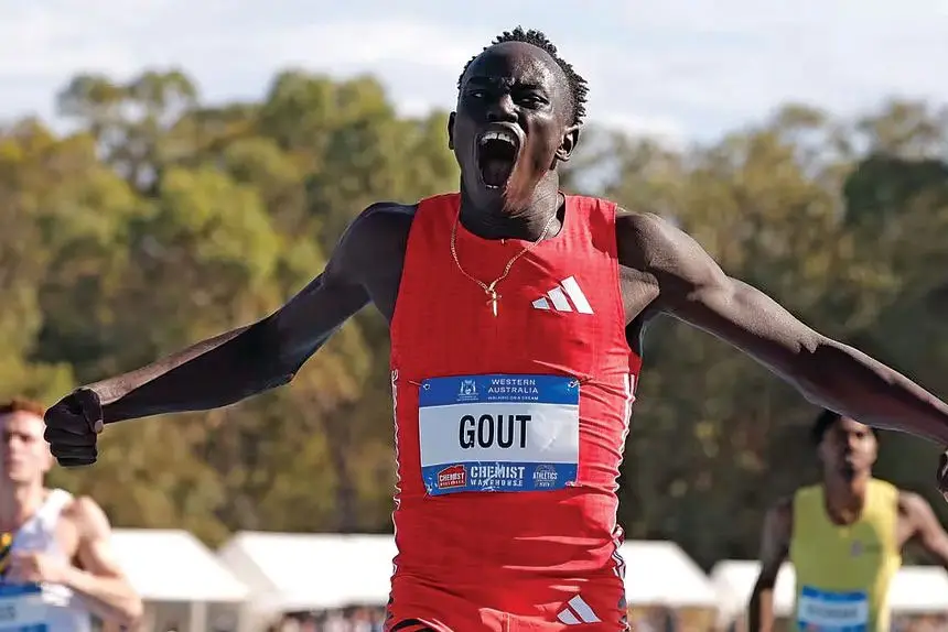 SO CLOSE: Rising superstar Gout Gout is on track to break through the magical 10-second barrier for 100m.