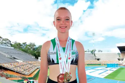 U13 track star Charlotte Roche won two gold and two bronze medals.