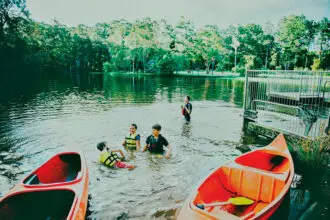 LIFE SKILLS: Camp programs often include activities such as hiking, canoeing, environmental education and team-building exercises that help students develop independence.