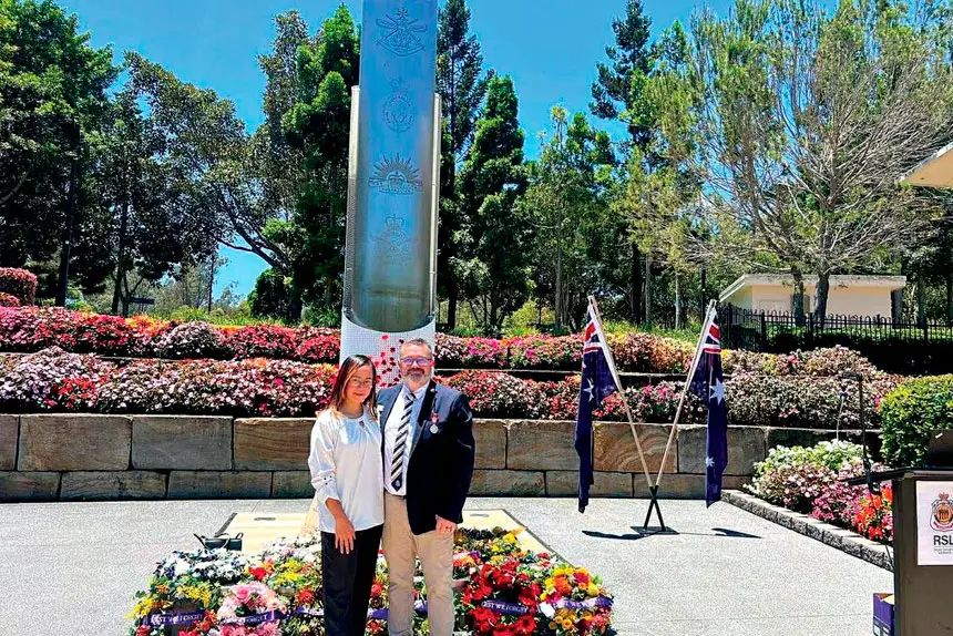 FAMILY TOUCH: Greater Springfield RSL President Glenn West with his wife Jean.