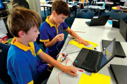 DIGITAL WORLD: Students are expanding their computer skills.