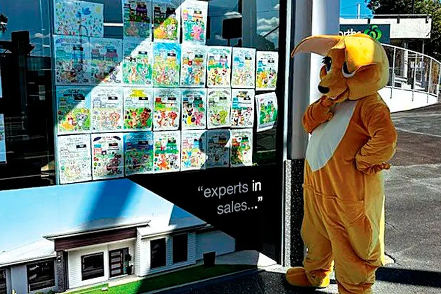 Buddy bounced into Booval Fair Shopping Centre to judge.