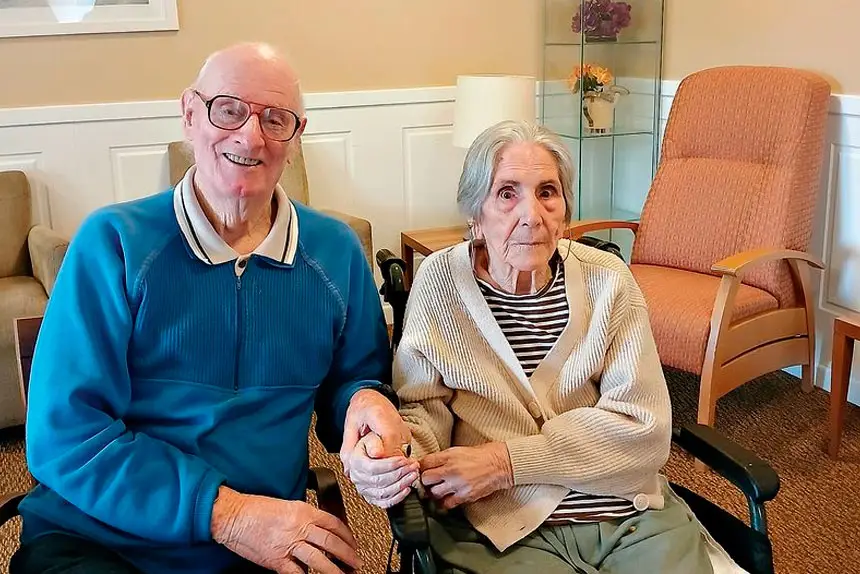 LOVING COUPLE: Collingwood Park’s David and Irene Glen will celebrate their 70th wedding anniversary this month.