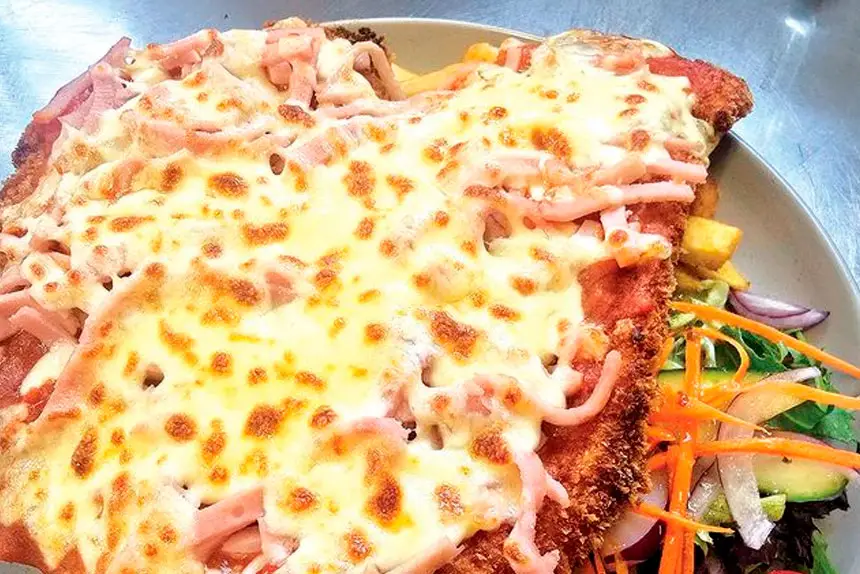 BIG FLAVOUR: The Witch Hotel parmi is big, bold and beautiful.