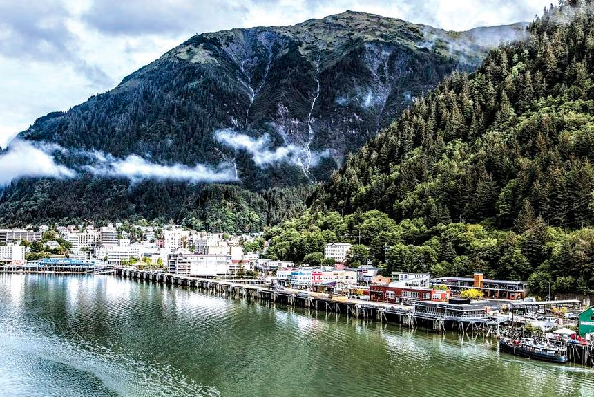 STUNNING LOCATION: The picturesque port of Juneau in Alaska.