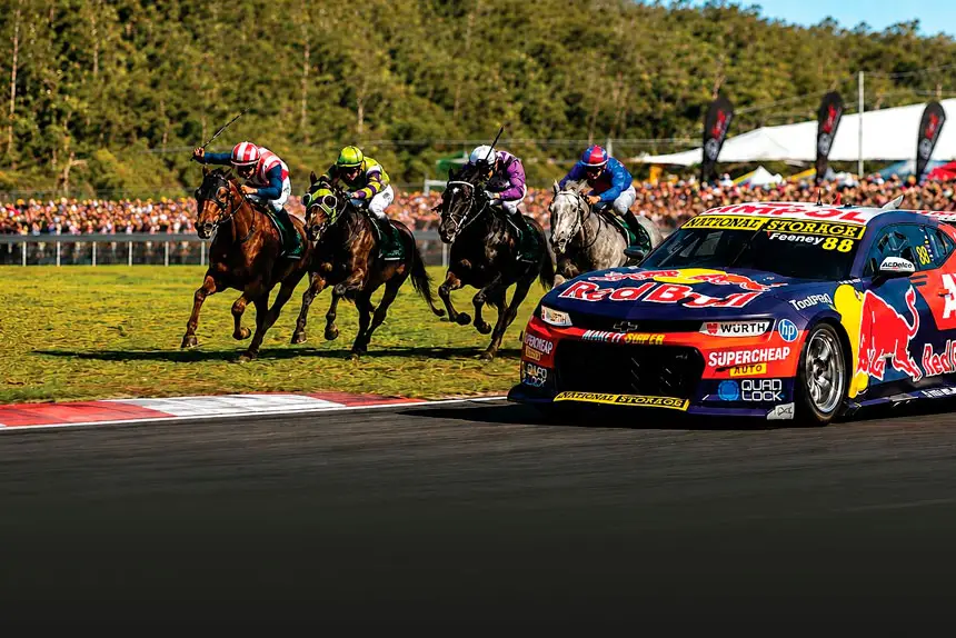THEY’RE RACING: Horsepower aplenty!