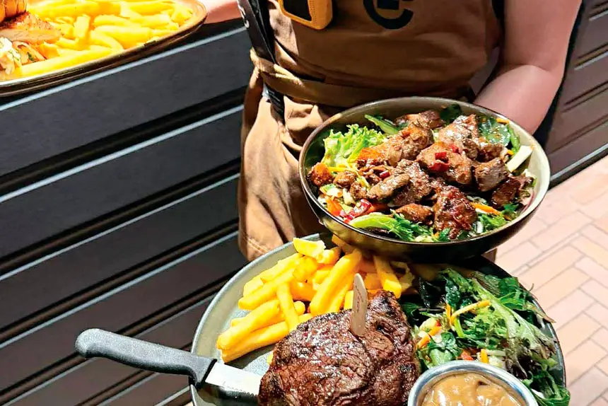 BEAUT BEEF: The steaks are seared and aromatic.