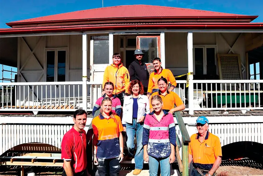 Jennifer Howard MP with members of the Moffatt St team.
