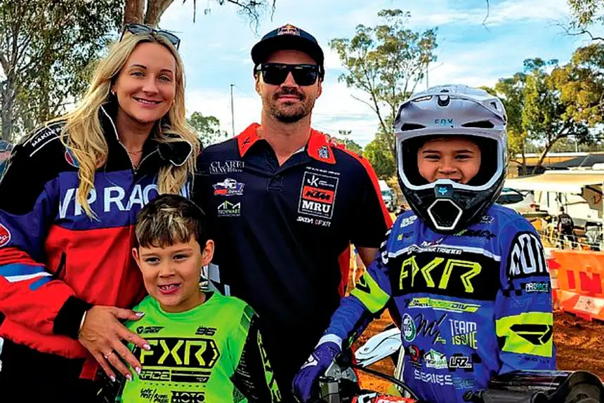 FAMILY AFFAIR: Mum Anna Lenarczyk, Dad Ricky Knighton with Kody and Jake.