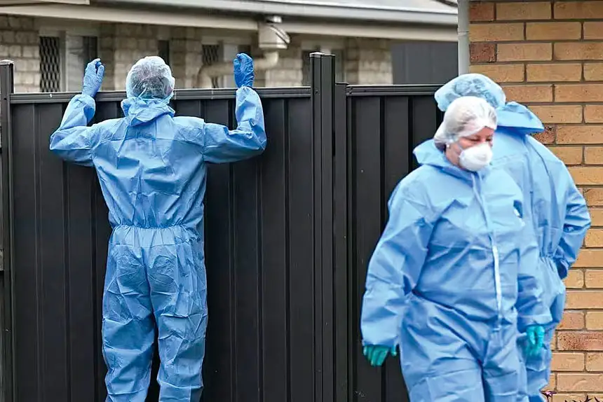 MURDER CHARGE: Police at the scene. PHOTO: AAP/IMAGE