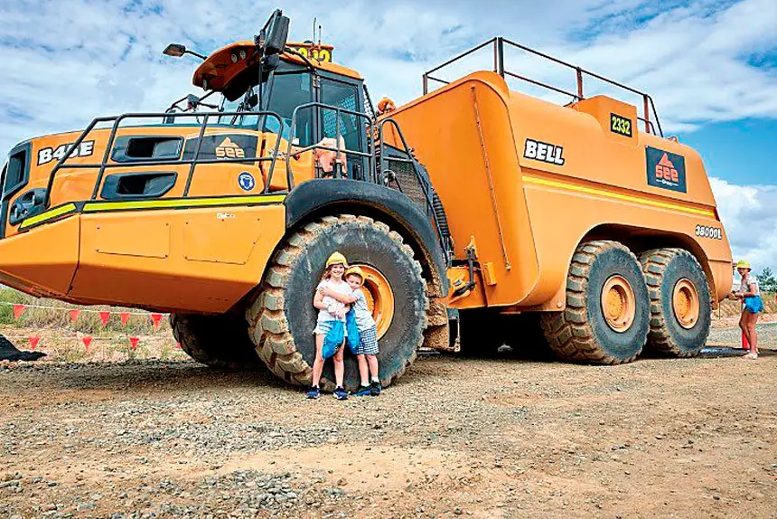 HUGE IMPACT: Young visitors to the Monster Machine Day will enjoy a close-up look at the massive machines shaping Springfield Rise.