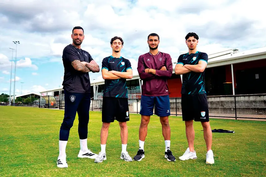 READY TO GO: From left, Dean Bouzanis, Luca Damianakis, Dimitri Valkanis and Zack Damianakis.