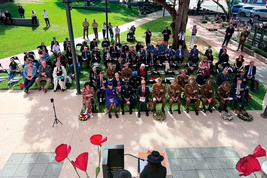 NEVER FORGOTTEN: Veterans, dignitaries, community members and families gathered.