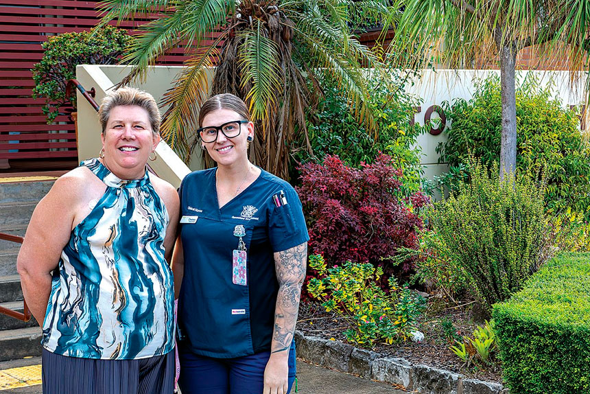 GREAT RESULT: Donna Gorman with clinical nurse Chelsey Reynolds.