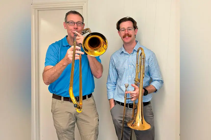 BLOW IT: Bill Johnson and his son Riley are determined to give this world record attempt everything they have.
