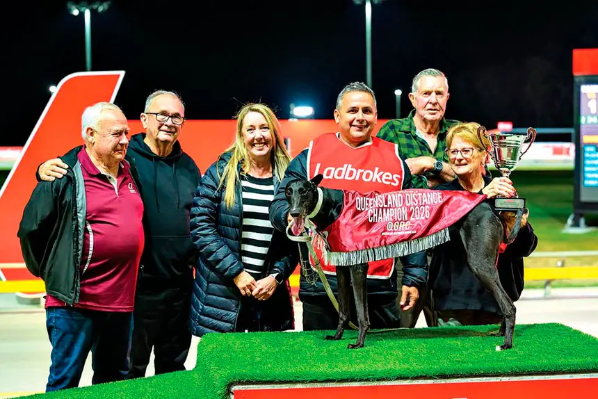 SHE’S A BEAUTY: Proud connections of Beautiful Child celebrate her latest triumph at Q2 Parklands.