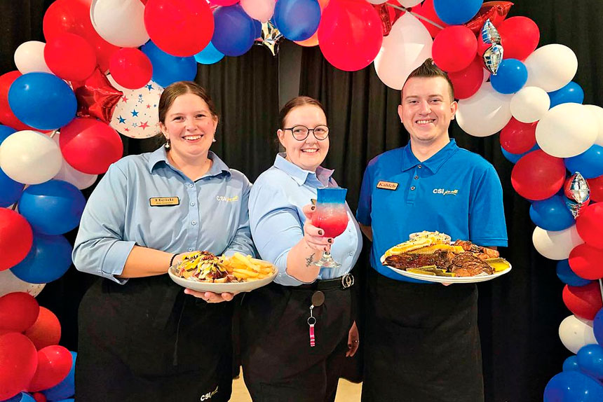 Friendly staff are ready to serve you.