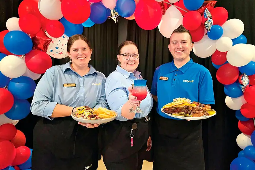 Friendly staff are ready to serve you.
