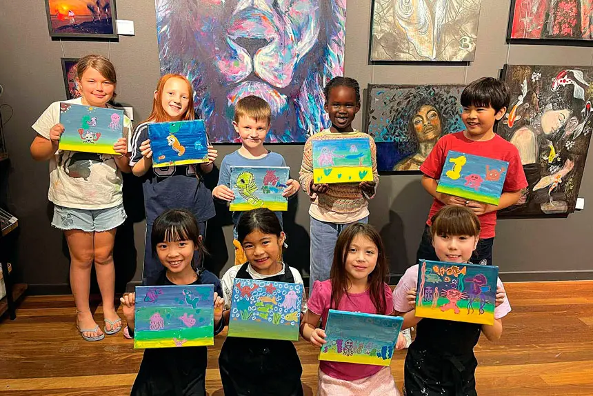 EARLY LESSONS: Young artists are encouraged to explore.