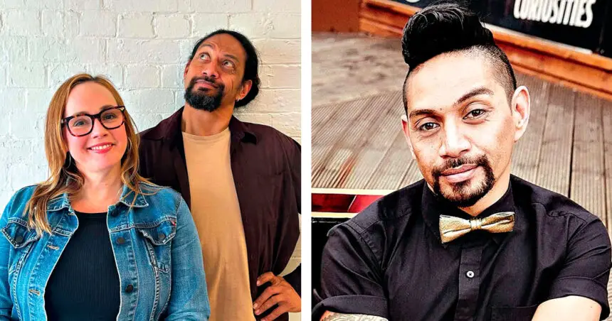 (Left) NEW TEAM: Meg Hooper and Fez Faanana have exciting plans for Circus Ipswich. (Right) Fez Faanana the performer.