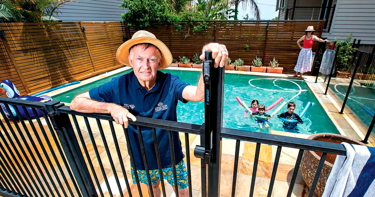 VITAL LESSONS: Legendary swim coach Laurie Lawrence has helped generations of Australian families learn water safety.