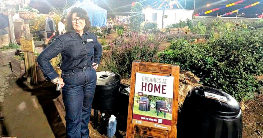 HANDS-ON: Cr Marnie Doyle promotes the Organics at Home program.