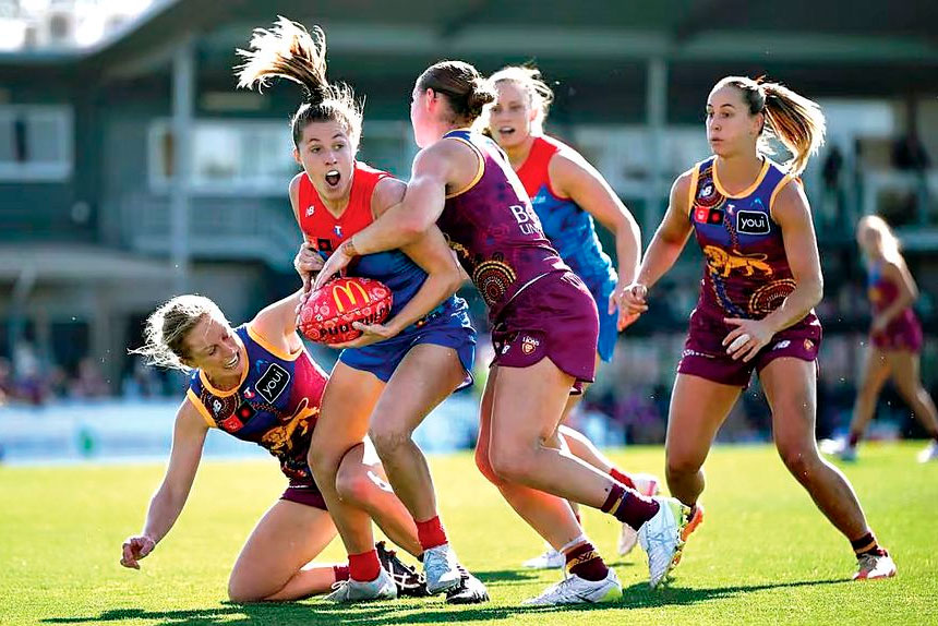 The Lions went down to the Demons in a tough defeat. PHOTO: AAP