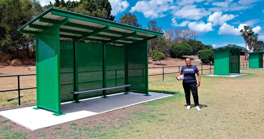 Cr Pye Augustine inspects the new facilities.