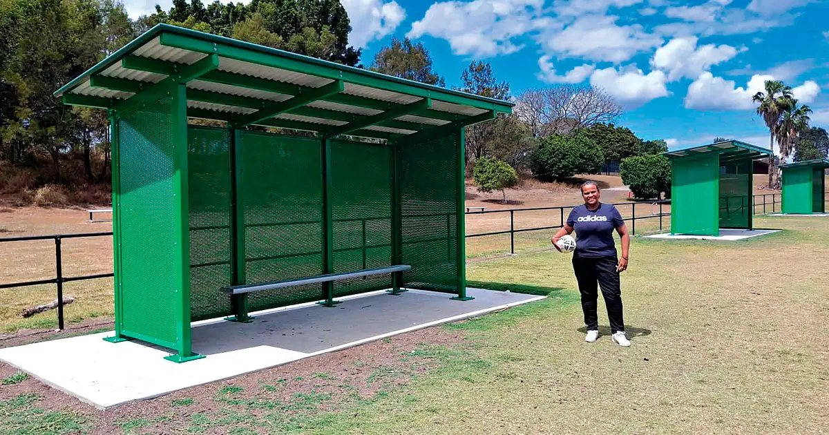 Cr Pye Augustine inspects the new facilities.