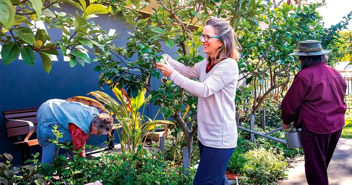 Gardening gets people outside and moving.