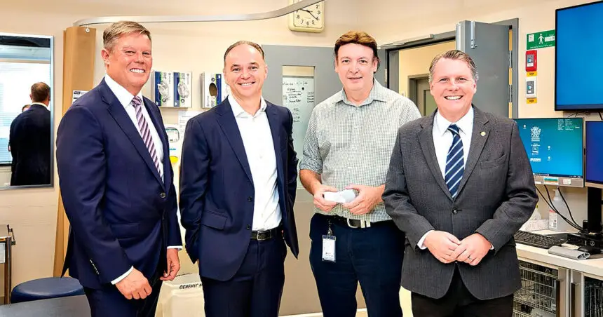West Moreton Health Foundation CEO Scott Young joined BESIX Watpac CEO Mark Baker, West Moreton Health clinicians and State Member for Moggill Dr Christian Rowan.