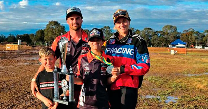 The Knighton family celebrates Jake’s success.