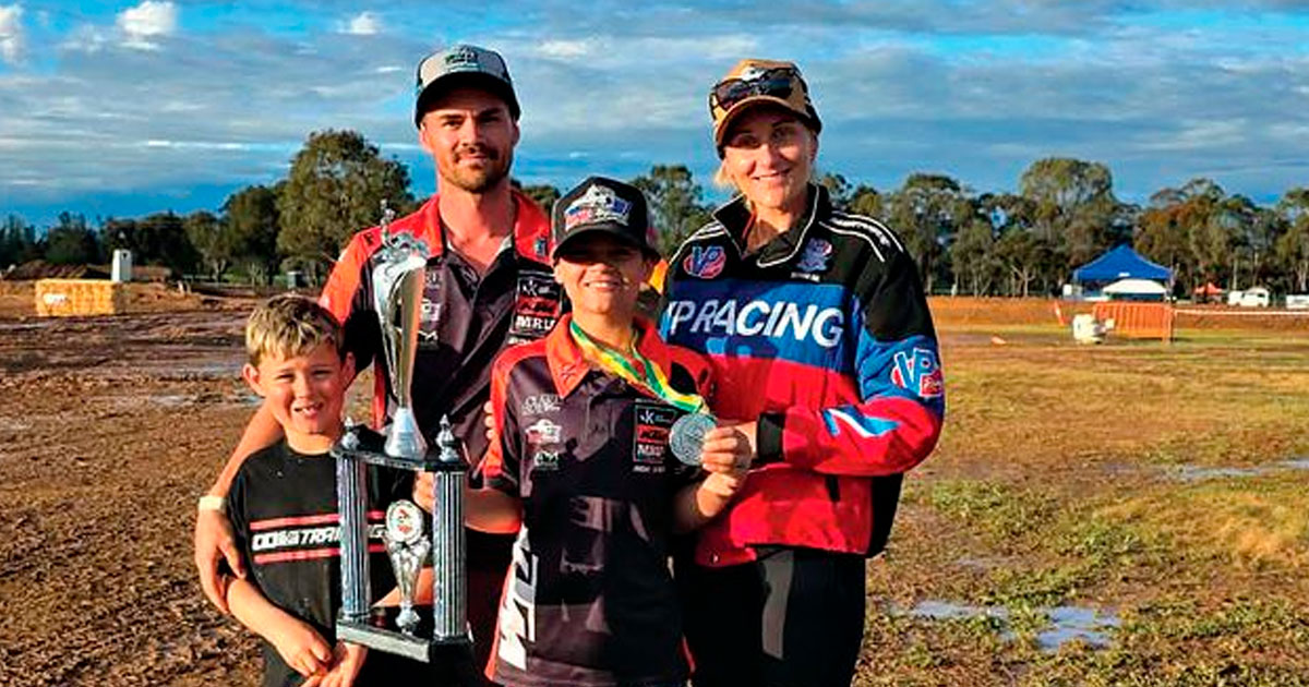 The Knighton family celebrates Jake’s success.